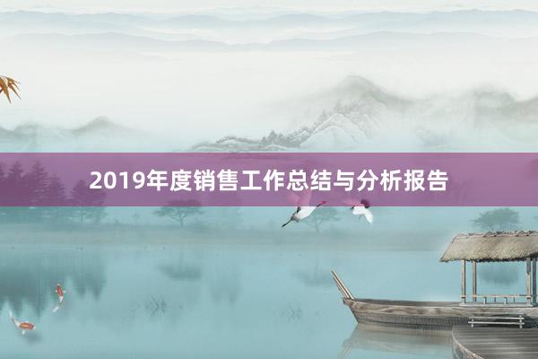 2019年度销售工作总结与分析报告